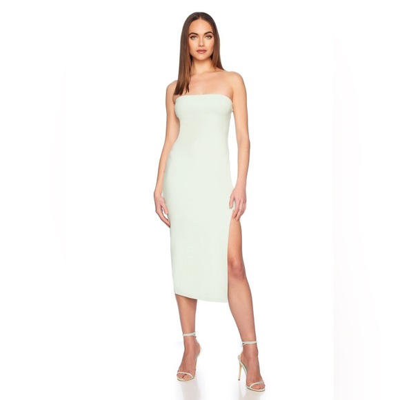 Susana Monaco NWT Tube Midi Dress in Mint Chip (Light Green) (A07) - Picture 1 of 5